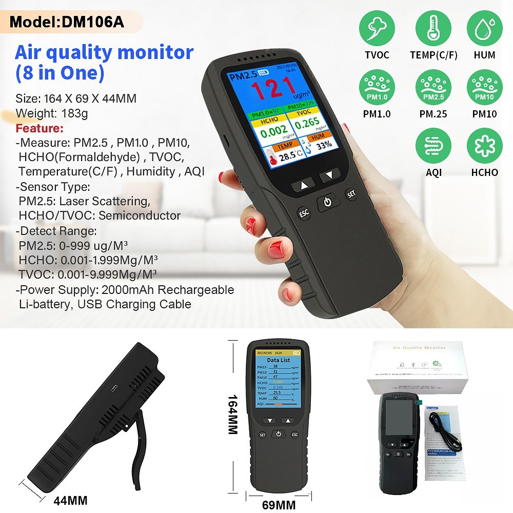 IndoorPortablePM25DetectorMultifunctionalThermohygrometerHomeLCDDigitalAirDetectorIntelligentAirQual-2004481-2