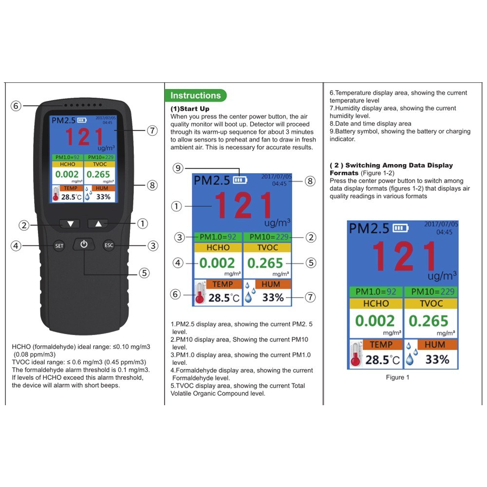 IndoorPortablePM25DetectorMultifunctionalThermohygrometerHomeLCDDigitalAirDetectorIntelligentAirQual-2004481-3