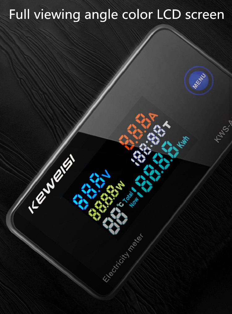 KEWEISIAC50300V20A100ADigitalElectricityMeterVoltmeterAmmeterWithCTPowerCurrentVoltageTemperatureMea-1722757-3