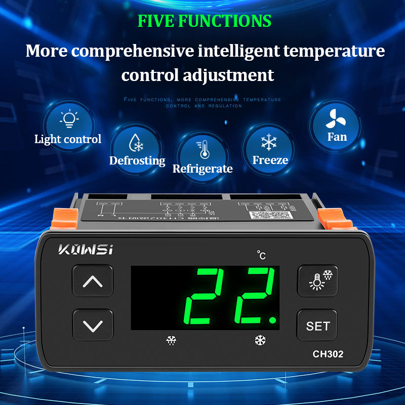 KWS-CH302AC110-220VLEDDigitalThermostatforIncubatorTemperatureControllerDualSensorRefrigerationDefro-1987544-3