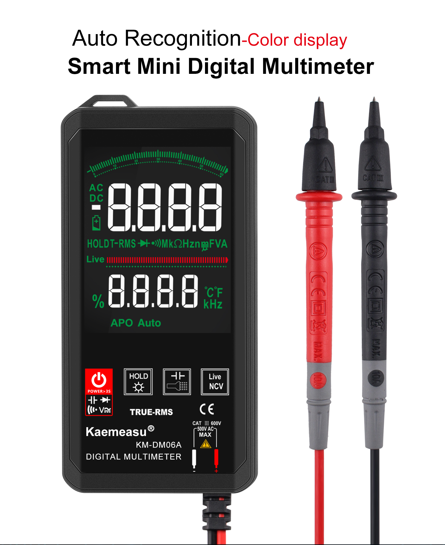 KaemeasuKM-DM06A6000CountsSmartMiniTouchDigitalMultimeterwithColorScreenTrueRMSMeasurementAutoRecogn-1993186-1