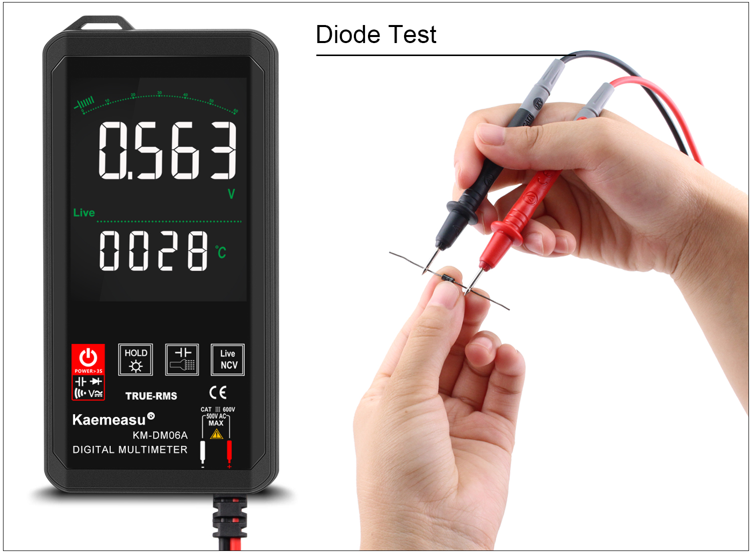 KaemeasuKM-DM06A6000CountsSmartMiniTouchDigitalMultimeterwithColorScreenTrueRMSMeasurementAutoRecogn-1993186-8