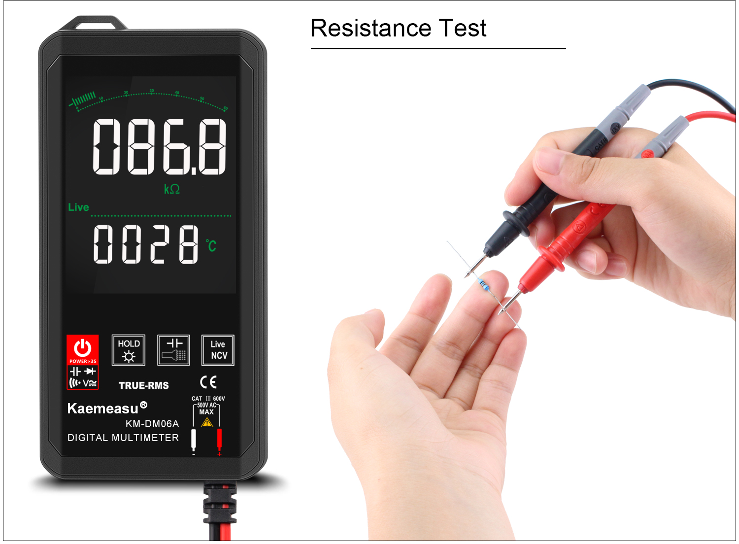 KaemeasuKM-DM06A6000CountsSmartMiniTouchDigitalMultimeterwithColorScreenTrueRMSMeasurementAutoRecogn-1993186-9