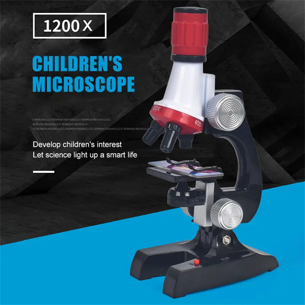 KidsMicroscopeKit100-1200XLEDBiologicalScienceLabToyGiftExploreMicroscopicWorldFosterCuriosityEasyOp-1993054-1