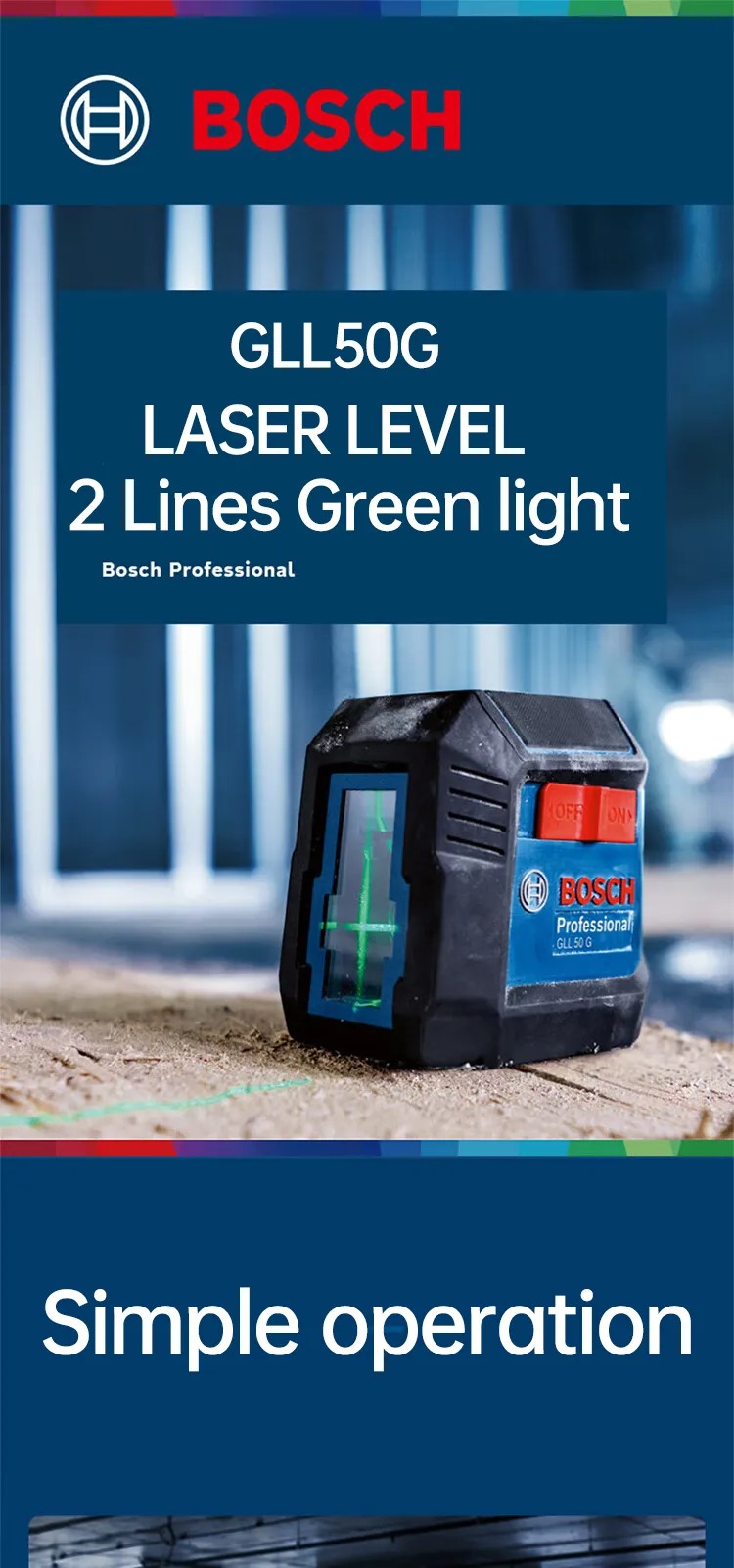 LaserLevelGLL50G2-LineSelfLevellingHighPrecisionInstrumentHorizontalVerticalGreenLightLevelforConstr-1999564-1