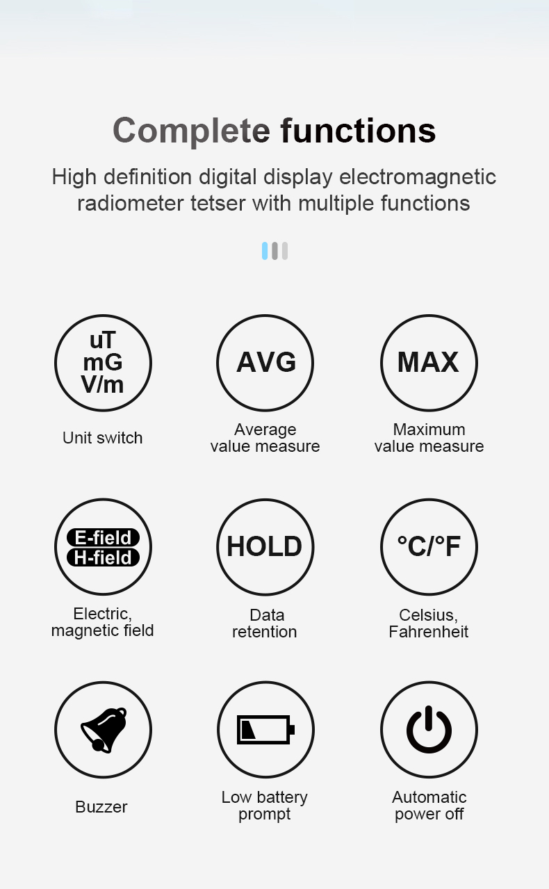 MESTEKElectromagneticRadiationTesterElectromagneticFieldRadiationDetectorTesterEmfMeterCounterEmissi-1980279-4