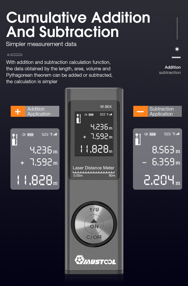 MUSTOOL80mDigitalMiniLaserRangefinderwithElectronicAngleSensorMInFtUnitSwitchingUSBChargingPythagore-1694249-15