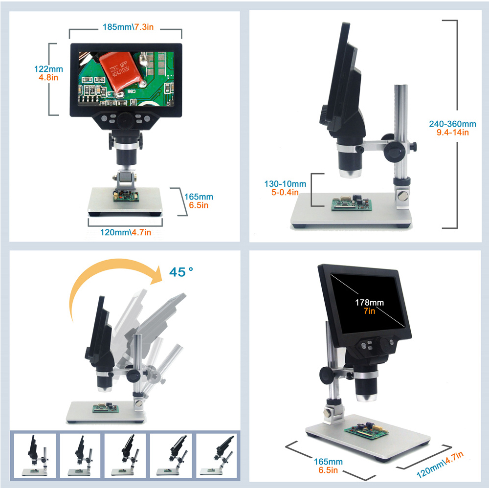 MUSTOOLG1200DigitalMicroscope12MP7InchLargeColorScreenLargeBaseLCDDisplay1-1200XContinuousAmplificat-1593162-7