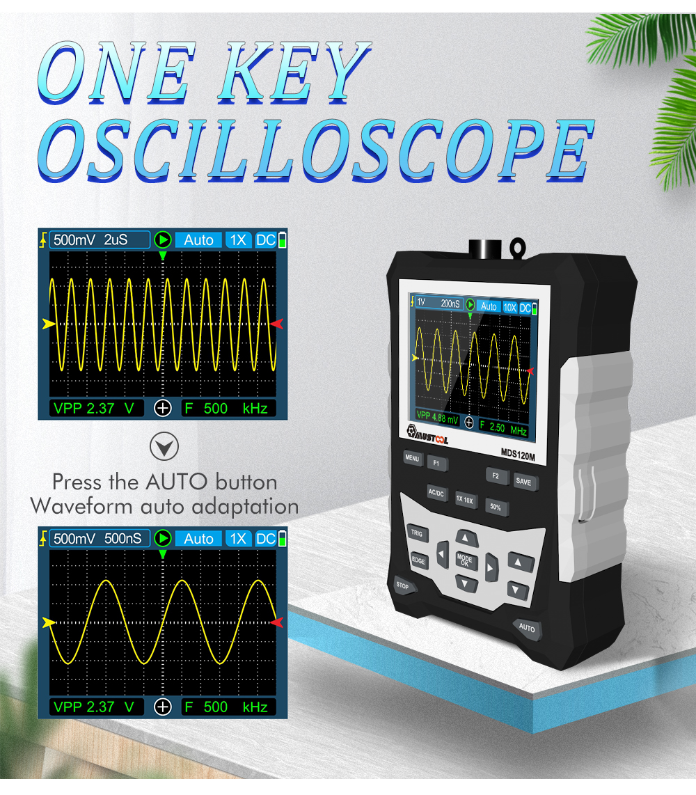 MUSTOOLMDS120MProfessionalDigitalOscilloscope120MHzAnalogBandwidth500MSsSamplingRate320x240LCDScreen-1759856-2