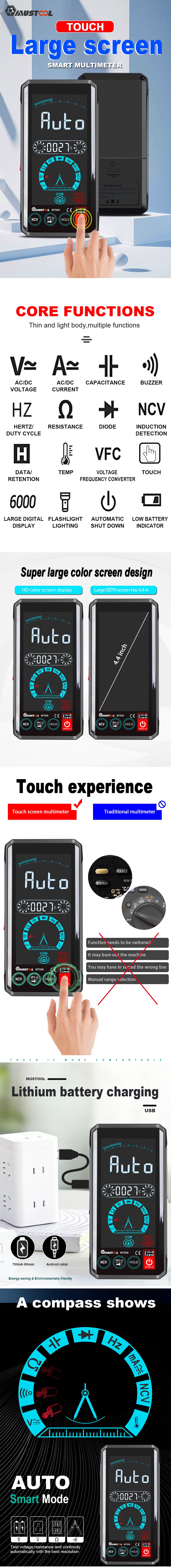 MUSTOOLMT00944-InchTouchScreenSmartTrueRMSDigitalMultimeterAutomaticMeasurementwithVFCFuctiuonCurren-1924094-1