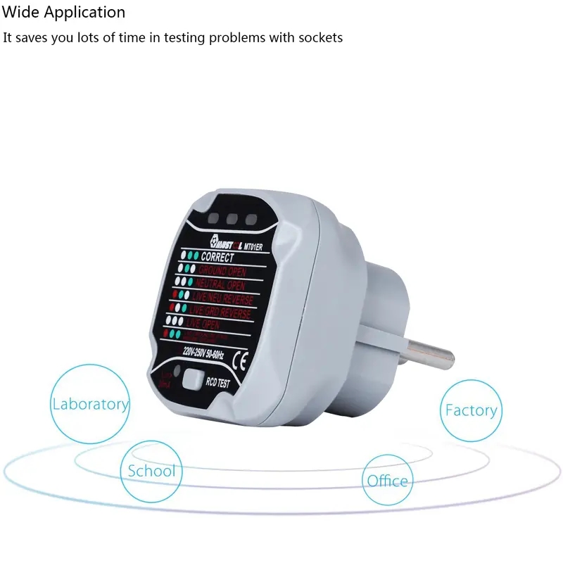 MUSTOOLMT01USSocketTesterLeakageSwitchLiveWireNeutralWireGroundWireTesterUSPlug-1972845-7