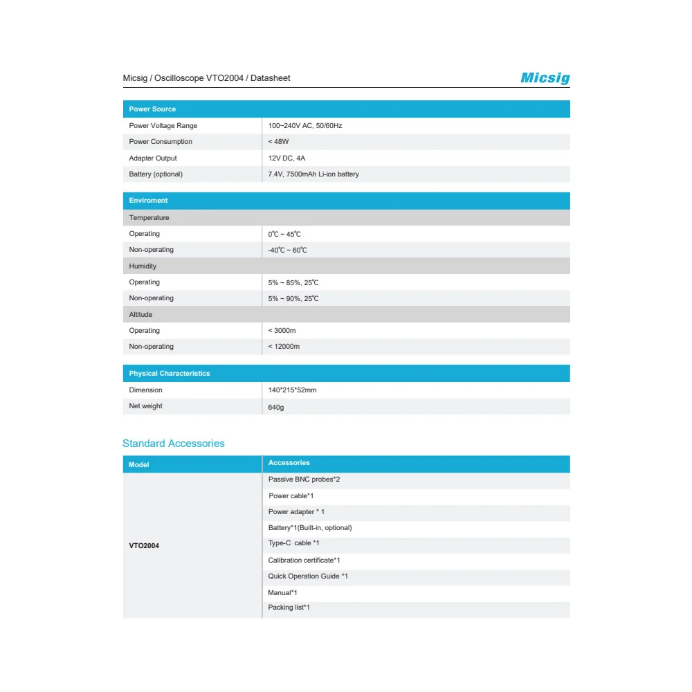 MicsigVTO2004PortableSplit-TypeOscilloscopewith200MHzBandwidth1GSasSamplingRateandHighCapacityBatter-2006481-5