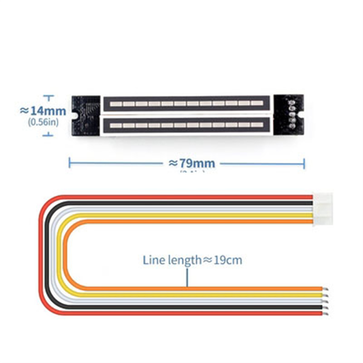 MiniDual12StereoLevelIndicatorLampKitwithAdjustableSpeedandLightCompactSizeTISignalIsolationLEDDispl-2001044-5