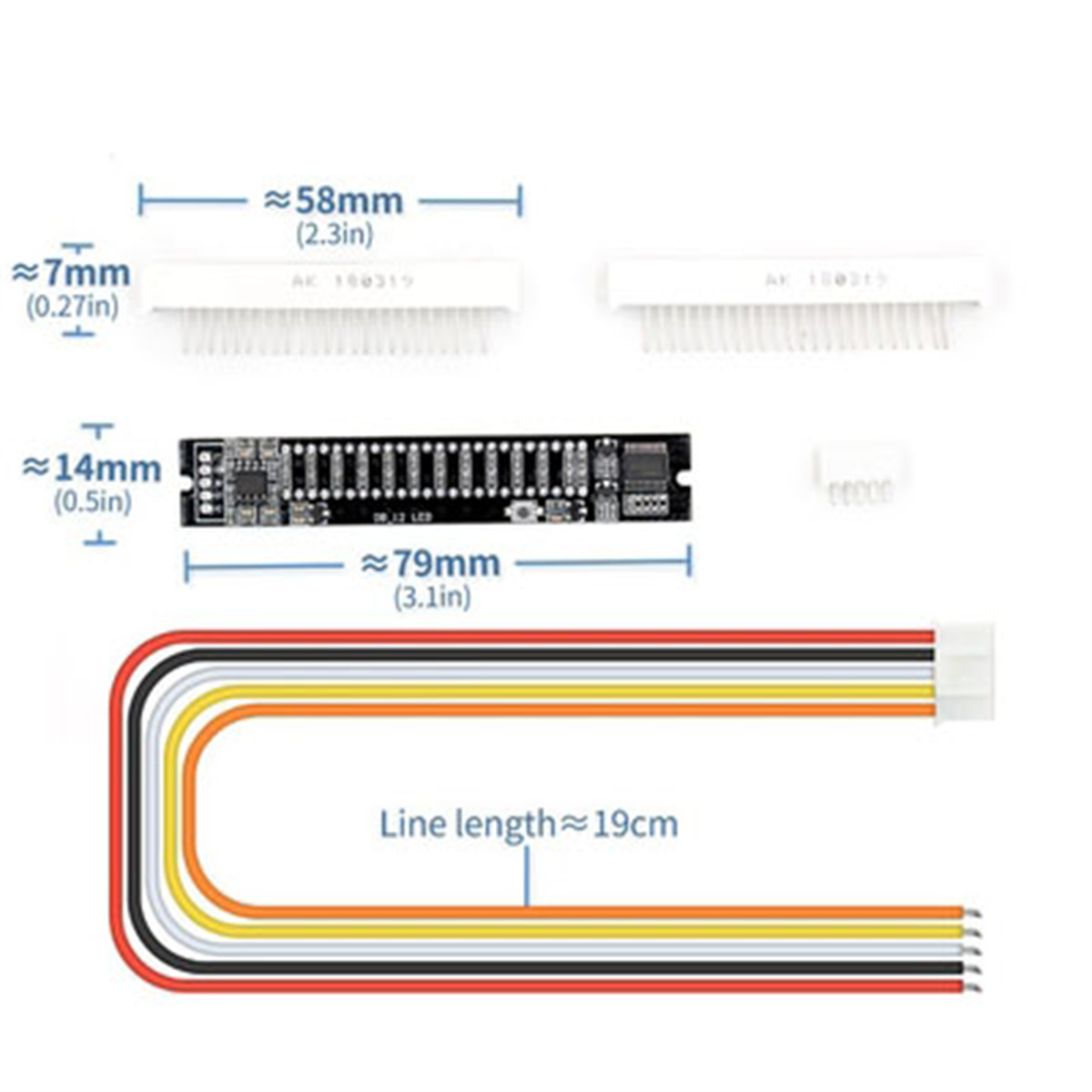 MiniDual12StereoLevelIndicatorLampKitwithAdjustableSpeedandLightCompactSizeTISignalIsolationLEDDispl-2001044-6