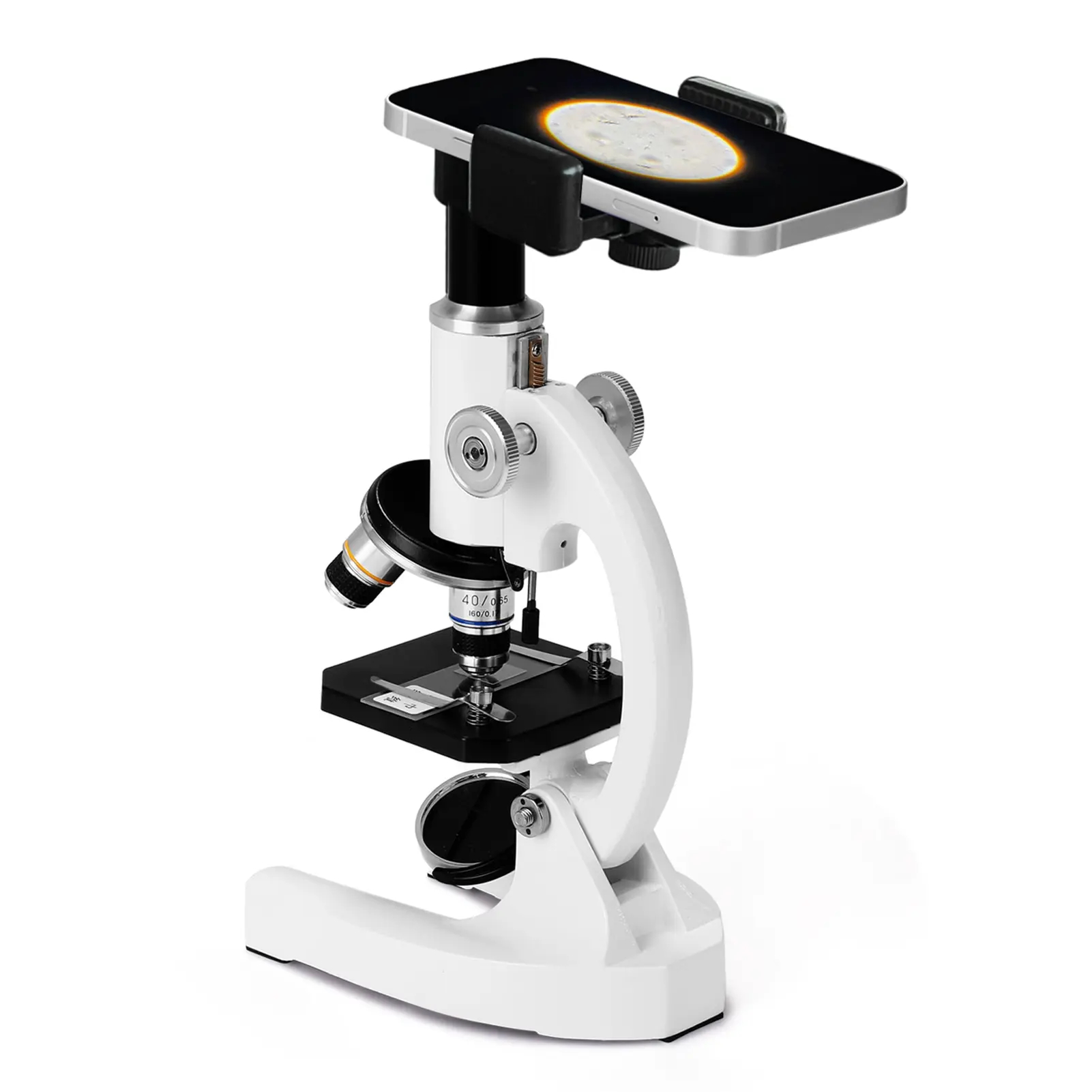 MonocularDigitalOpticalMicroscope64X-2400XwithAdjustableZoomPhoneHolderDesignFillLightCompleteExperi-2010857-12