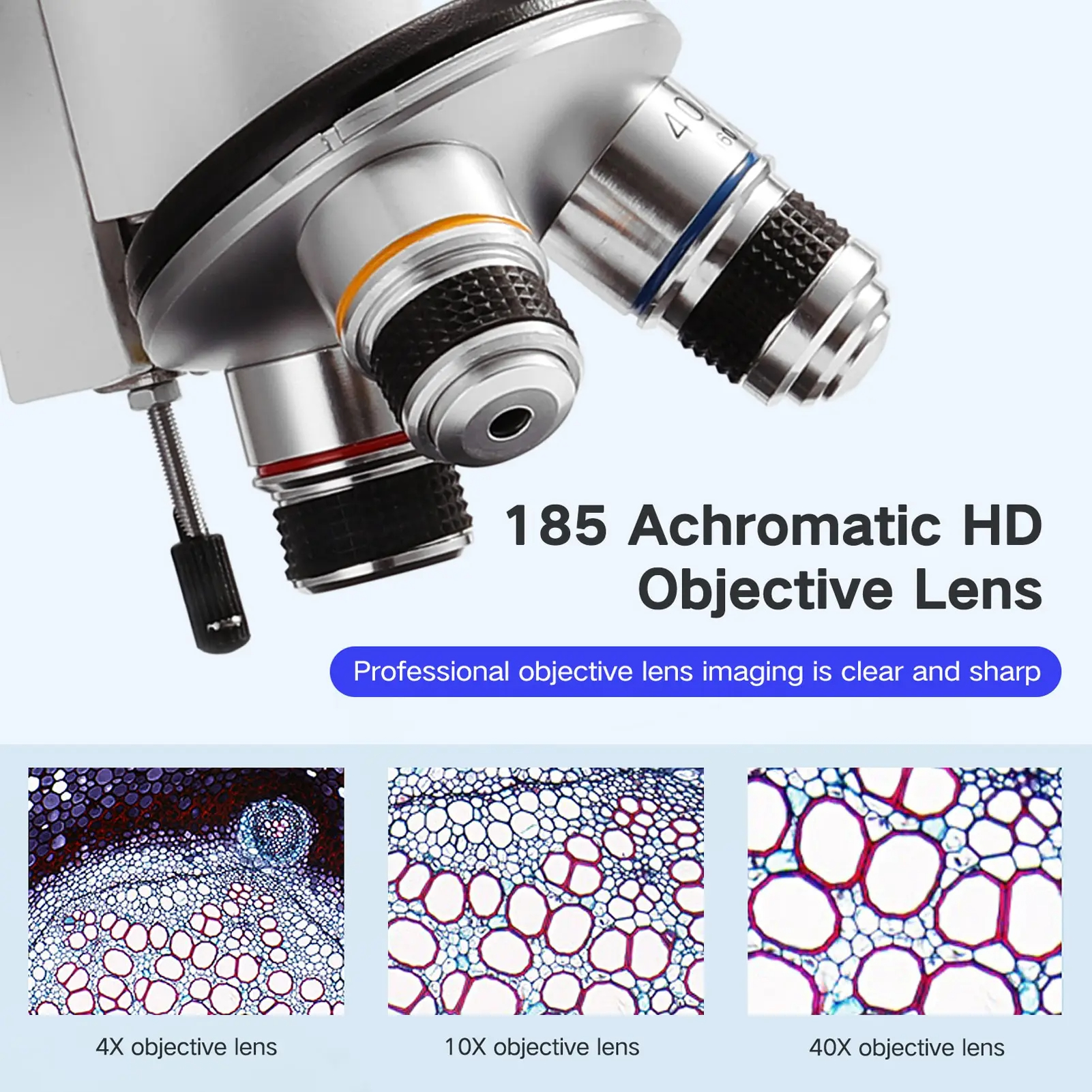 MonocularDigitalOpticalMicroscope64X-2400XwithAdjustableZoomPhoneHolderDesignFillLightCompleteExperi-2010857-3