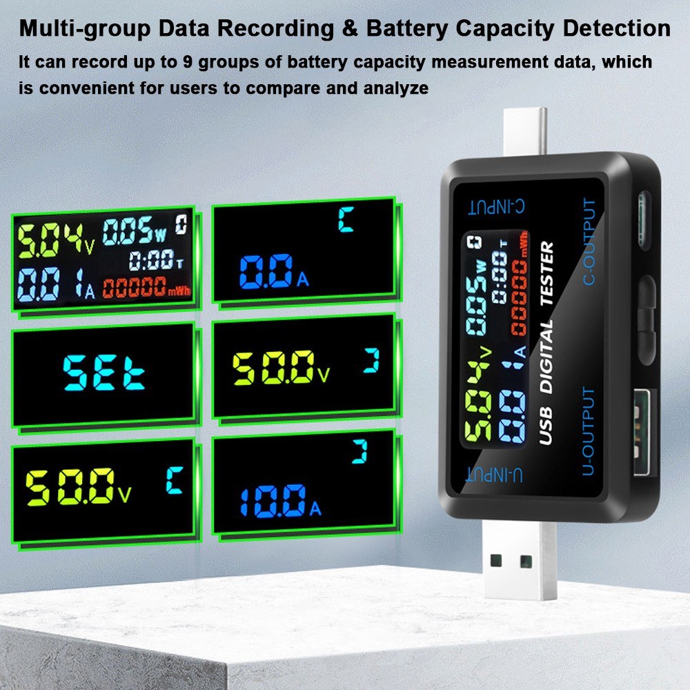 Multi-functionUSBVoltageCurrentTestMeterDigitalIPSDisplayCapacityTesterPowerTesterDigitalVoltmeterEl-2007363-3