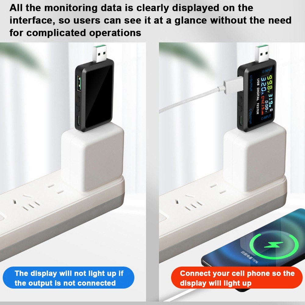 Multi-functionUSBVoltageCurrentTestMeterDigitalIPSDisplayCapacityTesterPowerTesterDigitalVoltmeterEl-2007363-6