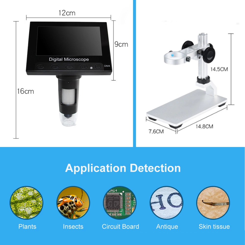 MustoolDM443In8MPHigh-Resolution720PMicroscopewithLEDLightsMagnification5001000xManualFocusforPrecis-2009921-2