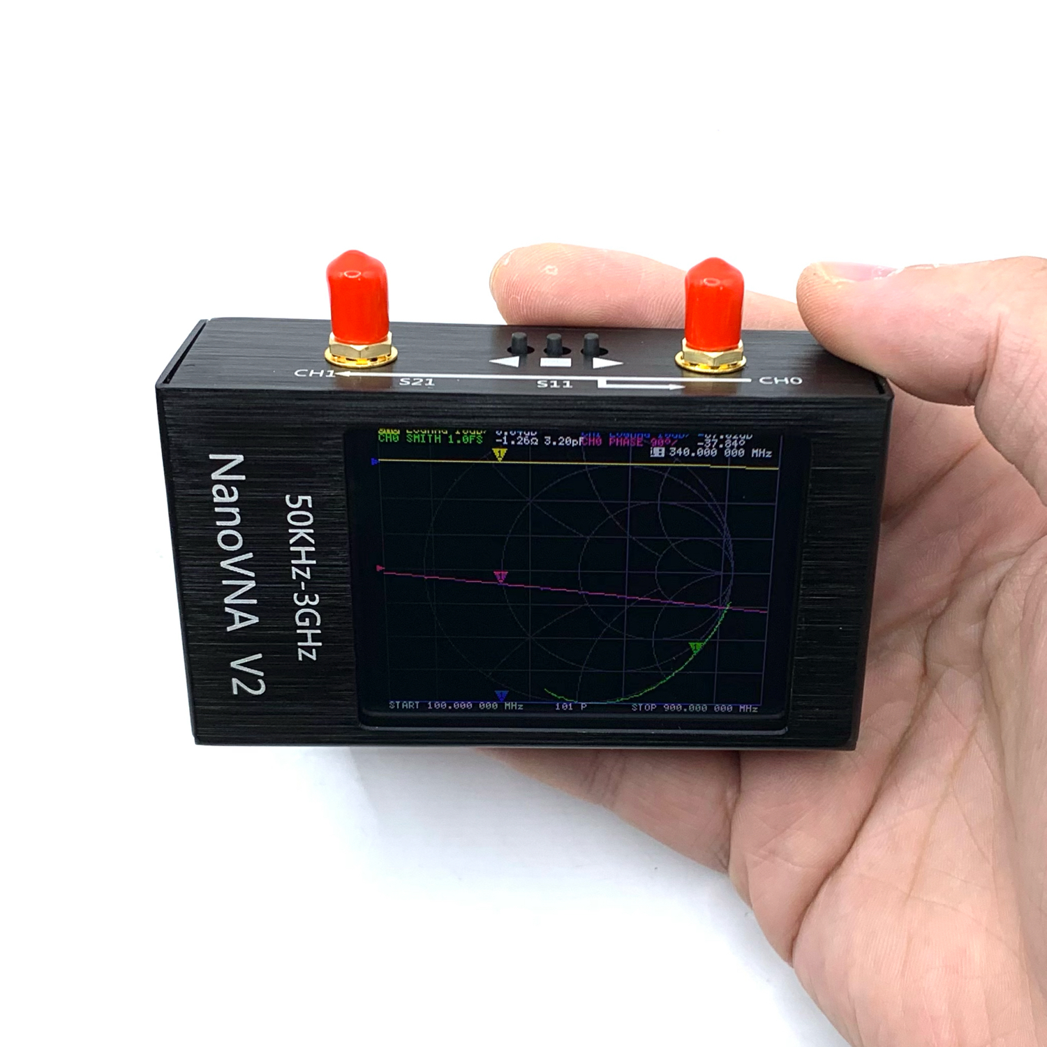 NanoVNAV23GHzVectorNetworkAnalyzerHighFrequencyMeasurementToolwithDynamicRange70dBtill15GHZLarge28In-2015404-7