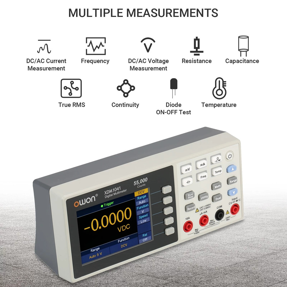 OwonXDM1041USBDigitalMultimeter55000CountsHighAccuracyUniversalDesktopMultimetersMeterwith35-inchTFT-1847470-1