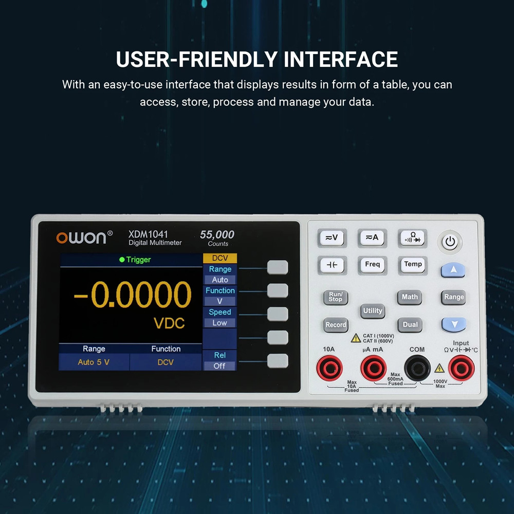 OwonXDM1041USBDigitalMultimeter55000CountsHighAccuracyUniversalDesktopMultimetersMeterwith35-inchTFT-1847470-4