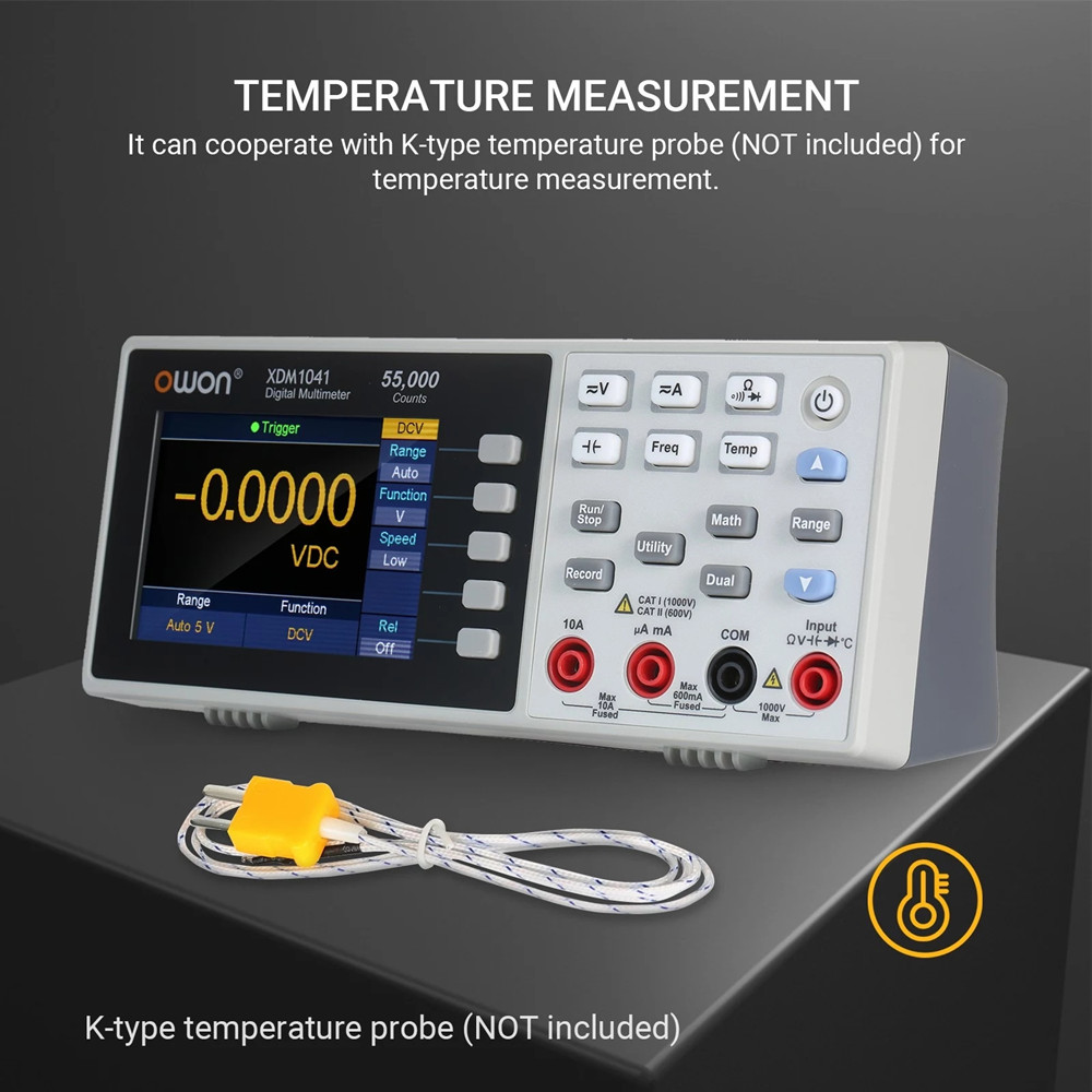 OwonXDM1041USBDigitalMultimeter55000CountsHighAccuracyUniversalDesktopMultimetersMeterwith35-inchTFT-1847470-5