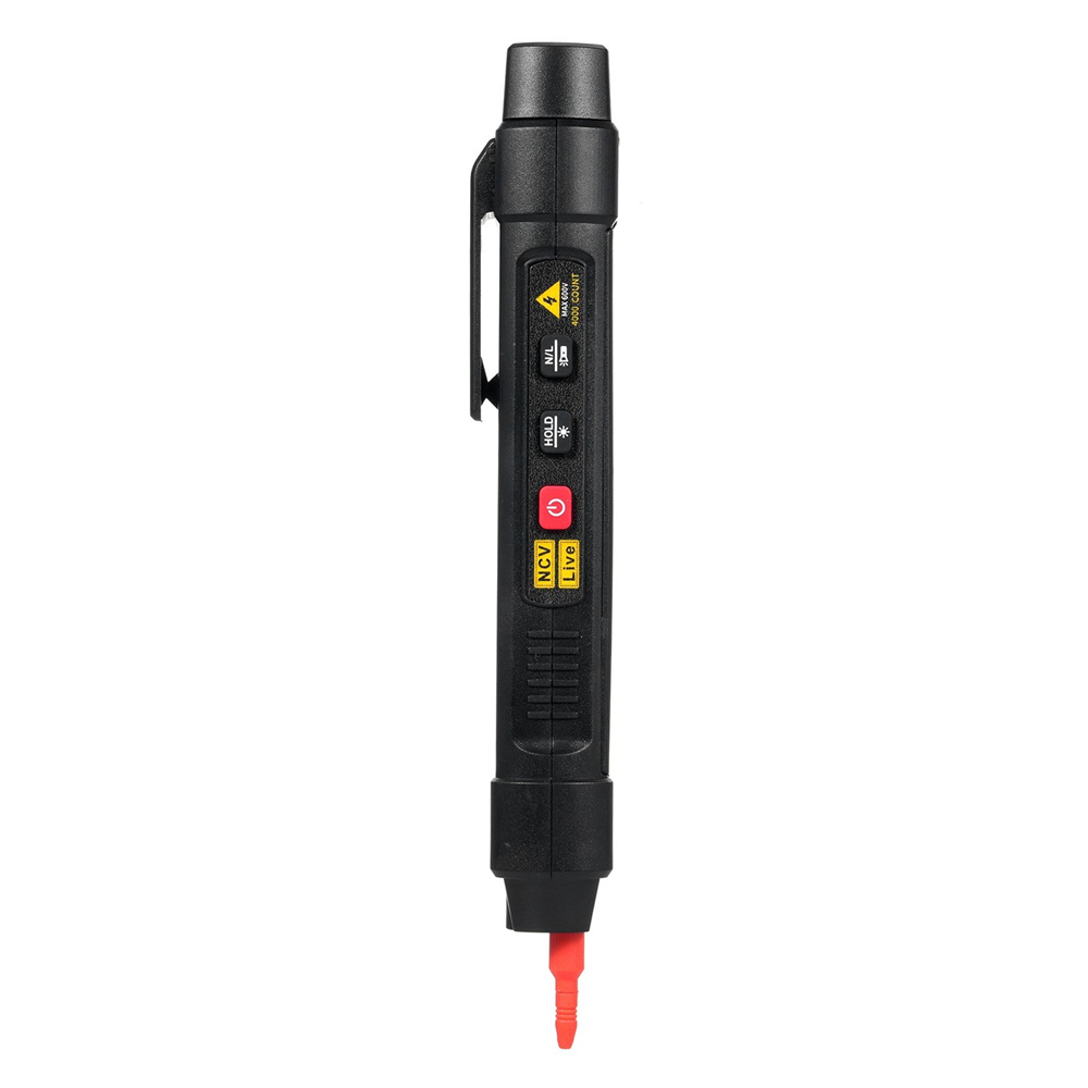 PenType4000CountDigitalMultimeterACDCVoltageTesterNCVNon-ContactTestLEDLightBlackHighPrecisionPortab-2010849-6