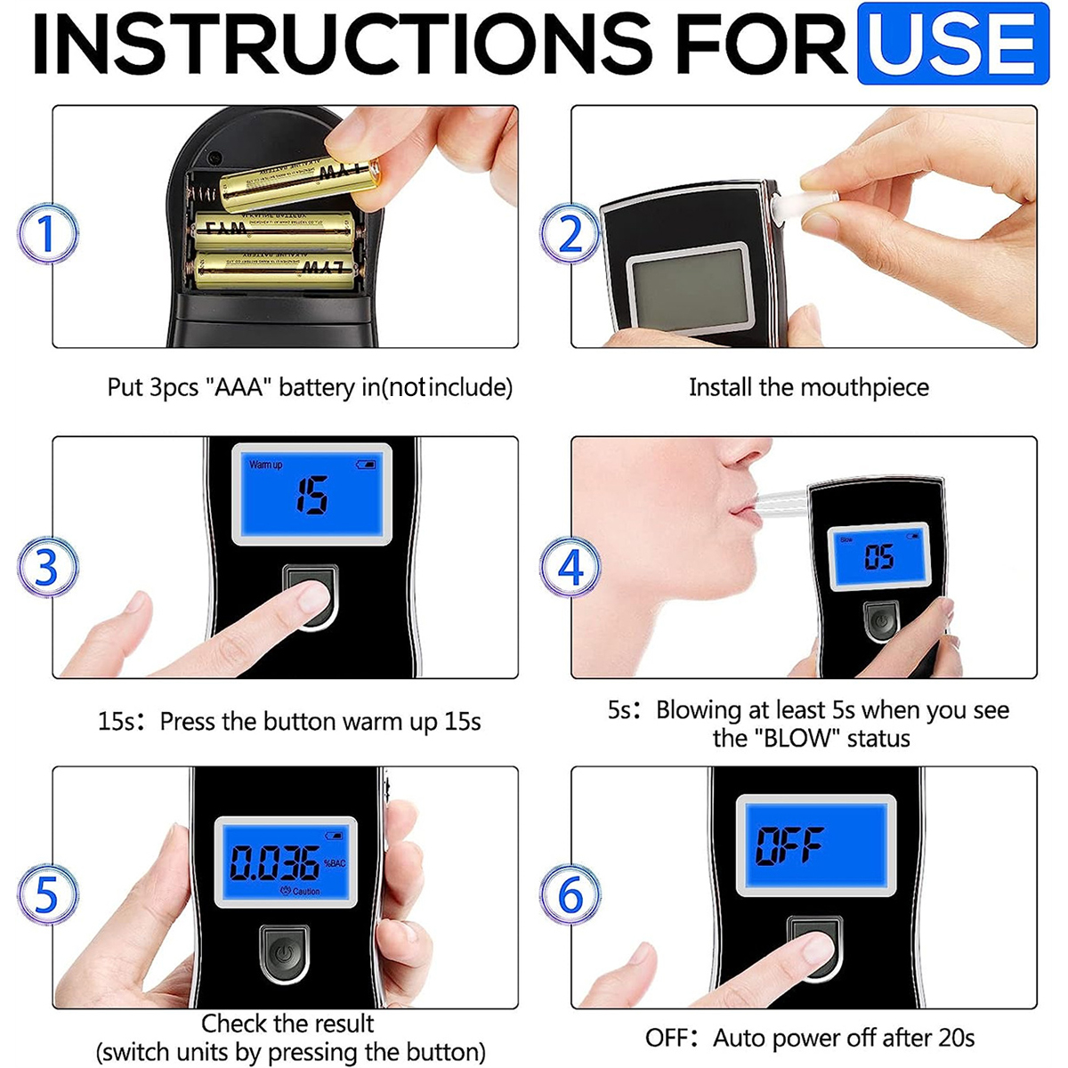 PortableAlcoholBreathalyzerwith20MouthpiecesProfessionalGradeAccuracyBloodAlcoholTesterLCDScreenPers-1993153-6