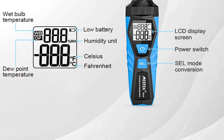PortableHandheldLCDDigitalThermometerHygrometerIndoorRoomTemperatureHumidityMeterSensorGaugeWeatherS-1981739-13