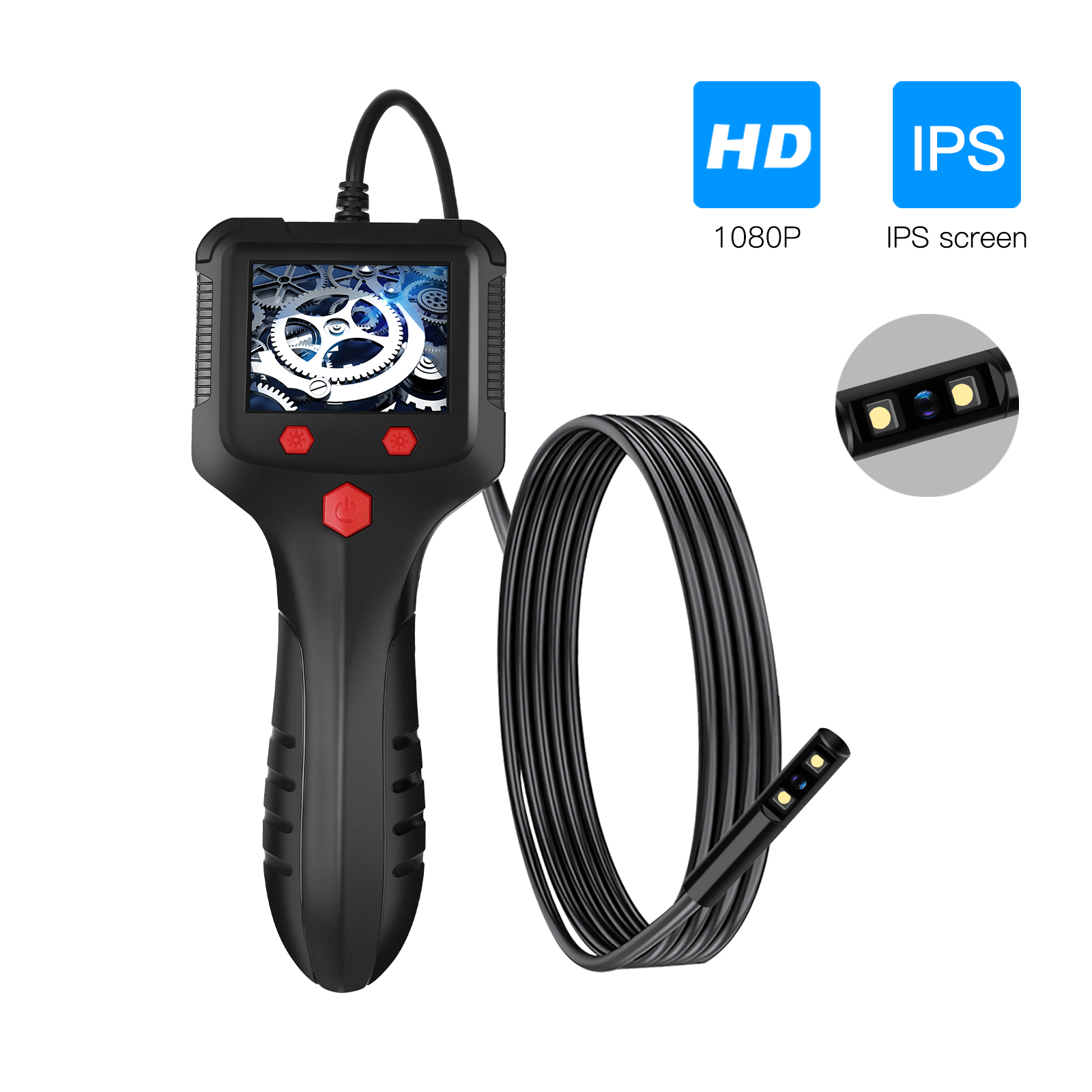 ProfessionalIndustrialHD1080PBorescopeSingleCamerawith24InchLCDScreen50MeterPipeSewerInspectionIP68W-1965136-1