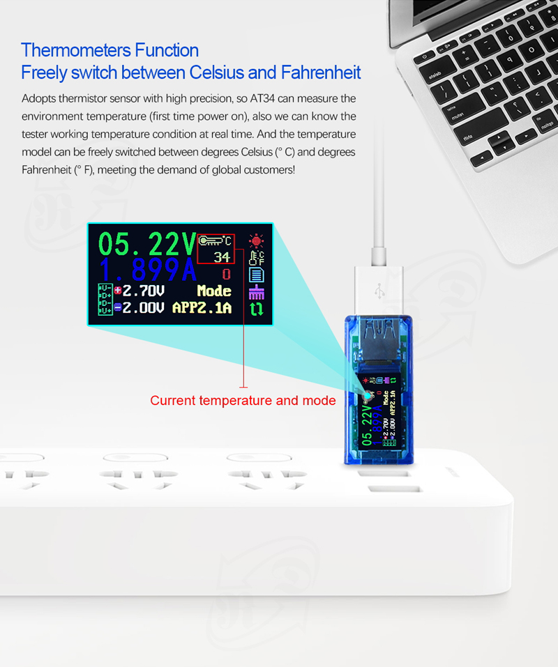 RUIDENGAT34USB30IPSHDColorScreenUSBTesterVoltageCurrentCapacityEnergyPowerTester-1326425-6