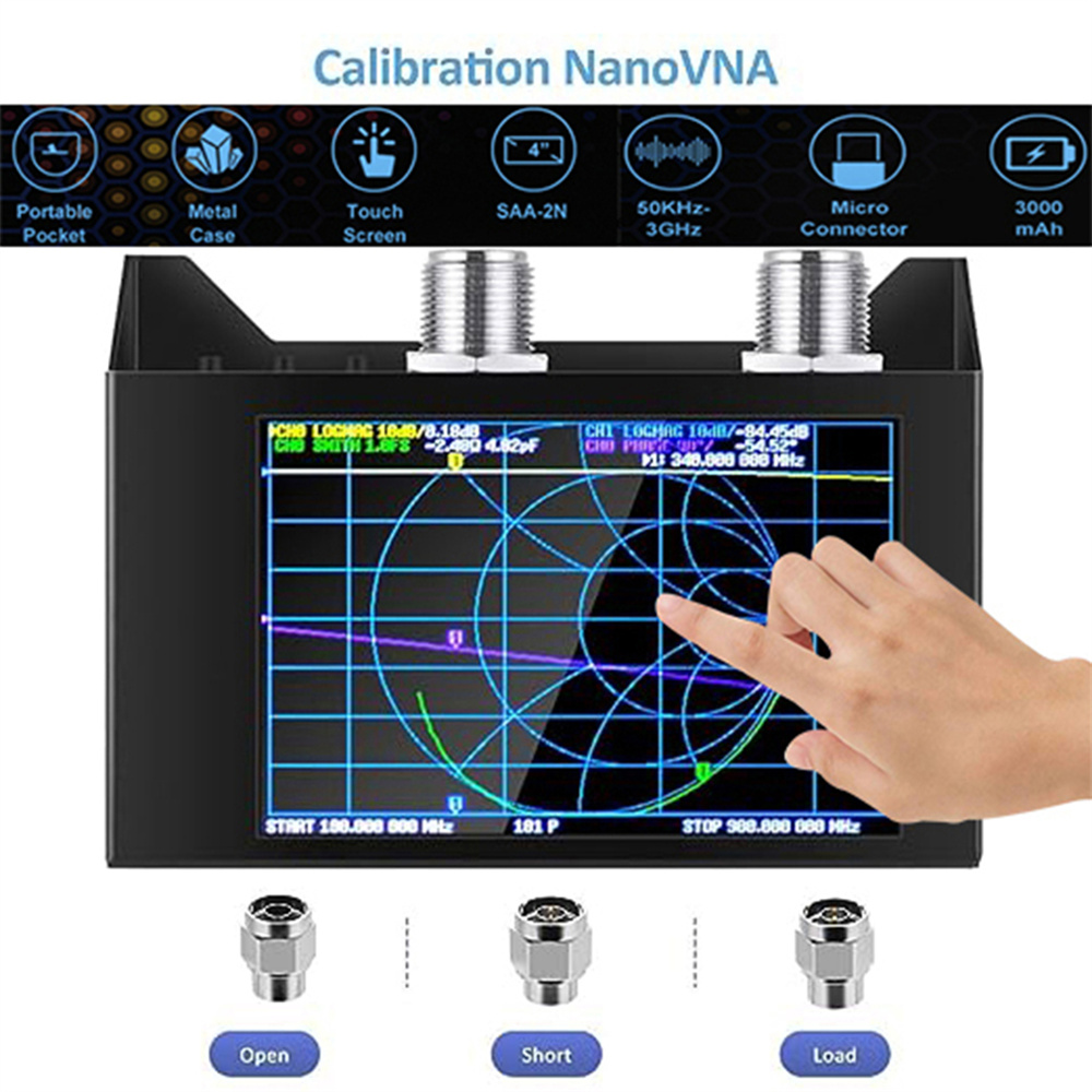 SAA-2NNanoVNAV2AntennaAnalyzer3GVectorNetworkAnalyzer40InchTouchingScreenShortwaveHFVHFUHFwithIronHo-2000913-3