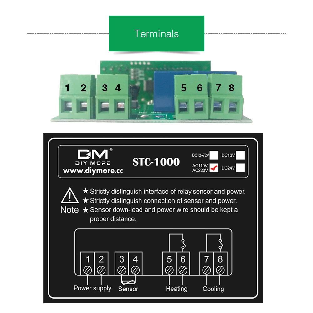 STC-1000STC100012V24V220VDigitalTemperatureControllerThermostatThermoregulatorIncubatorRelayLED10AHe-2012975-8