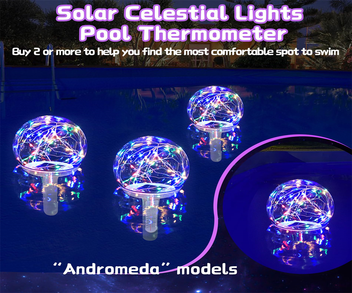 SolarPoweredFloatingPoolThermometerEasytoReadNightDisplayWaterproofHighAccuracyLEDColoredLightforPer-2012909-8