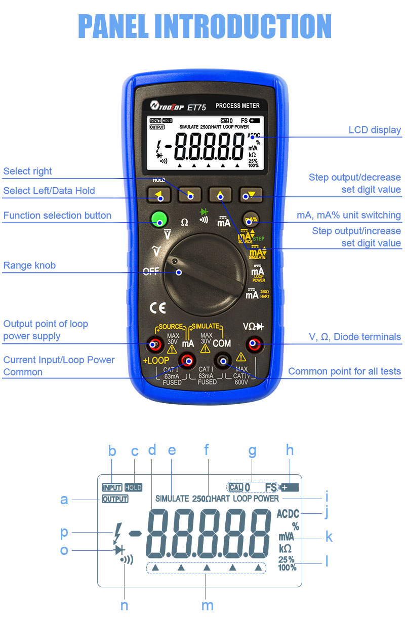 TOOLTOPET75ProcessMultimeterSignalSource2in1LoopSupplySimulateTransmitterOhmDiodeMultifuctionProcess-1987638-6