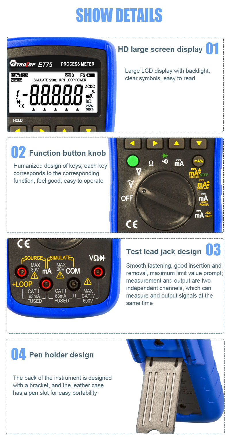 TOOLTOPET75ProcessMultimeterSignalSource2in1LoopSupplySimulateTransmitterOhmDiodeMultifuctionProcess-1987638-8