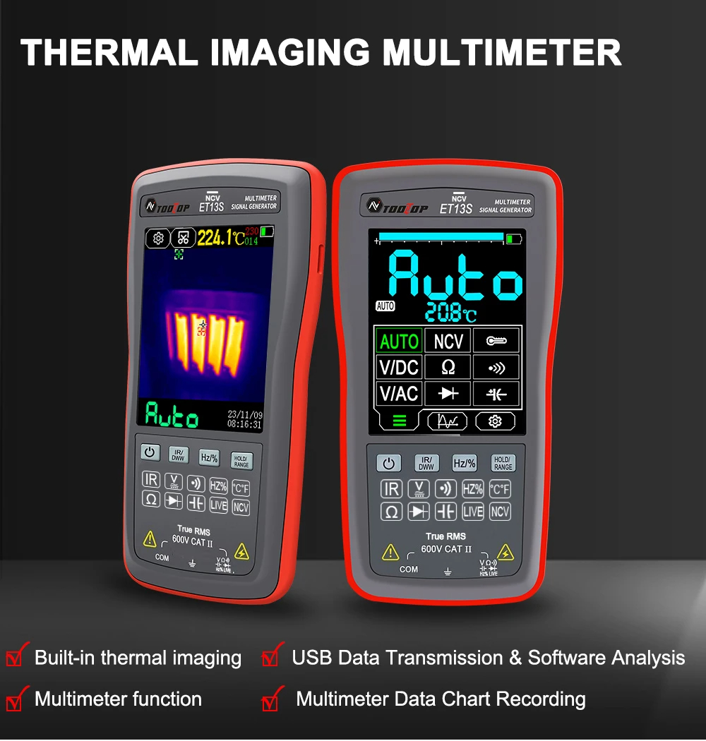 TooltopET13SThermalImagingCamerawithMultimeterFeaturesVanadiumOxideSensor192192Pixel20HzFrequencyWid-2015423-9