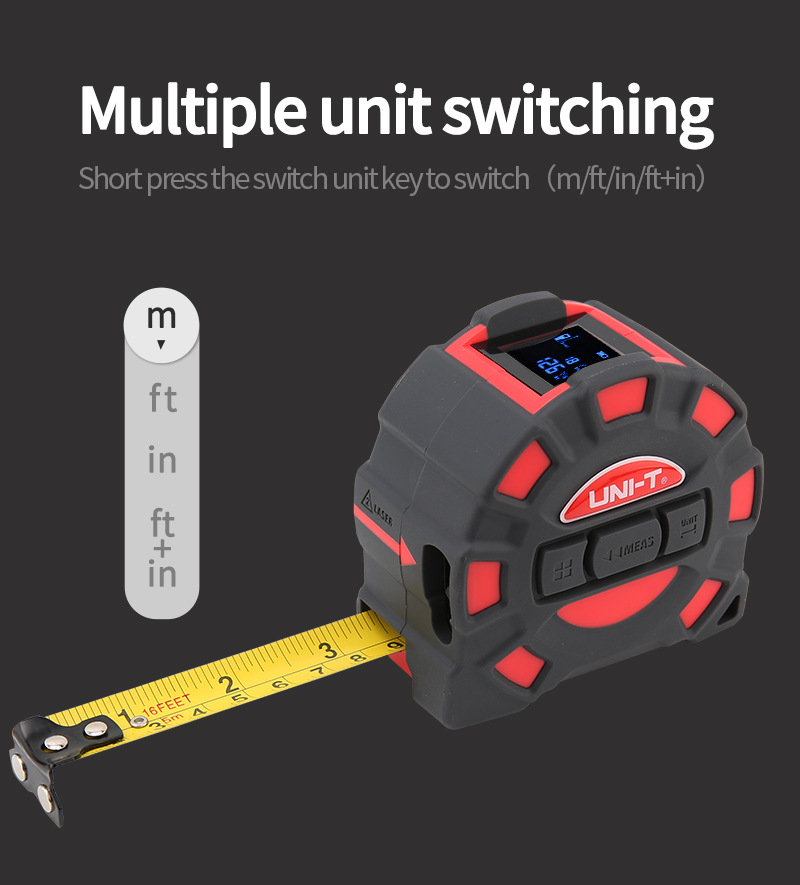 UNI-T50M60MLaserTapeMeasureLM50TLM60TDigitalElectronicRulerRouletteMeterLCDDisplayRetractableMeasuri-1983235-1