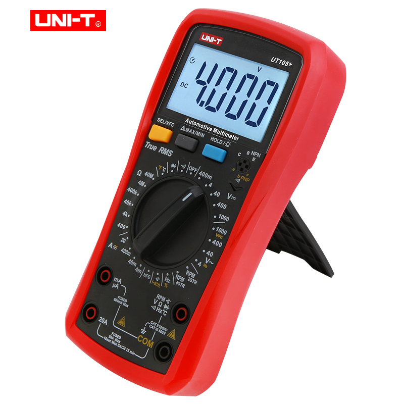 UNI-TUT105PlusAutomobileMultimeterTrueRMSAutoRangeVoltageCurrentFrequencyTemperatureTester-1984160-2