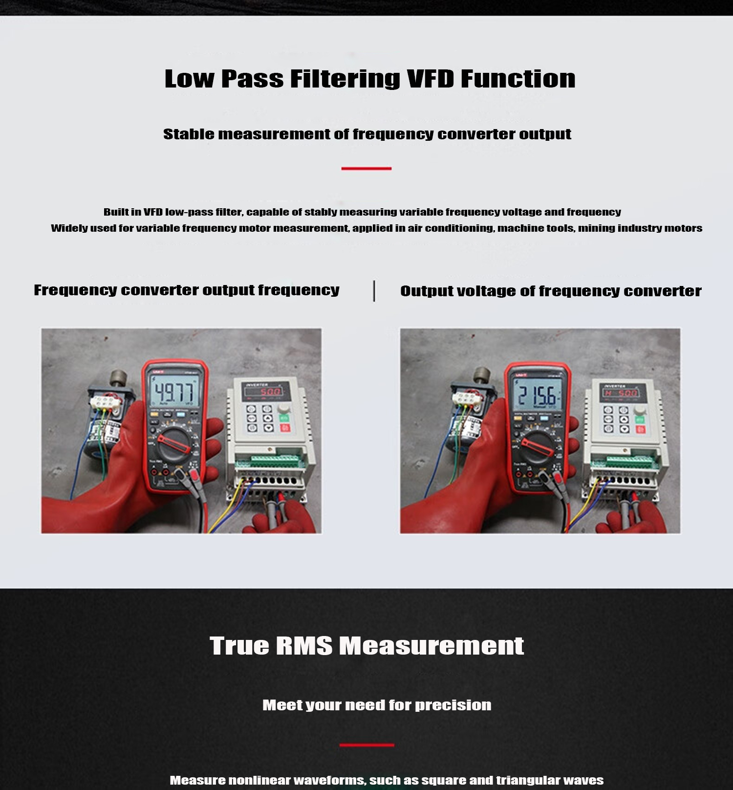 UNI-TUT17BMAXTrueRMSDigitalMultimetersVoltmeterAutoRangeAmmeterFrequencyCapacitanceTesterVFD-1994974-7