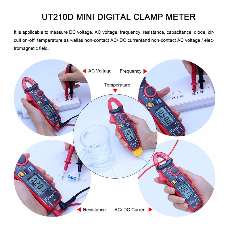 UNI-TUT210DDigitalClampMeterTemperatureMeasurementAutoRangeCapacitanceMultimeterACDCCur-1404793-5