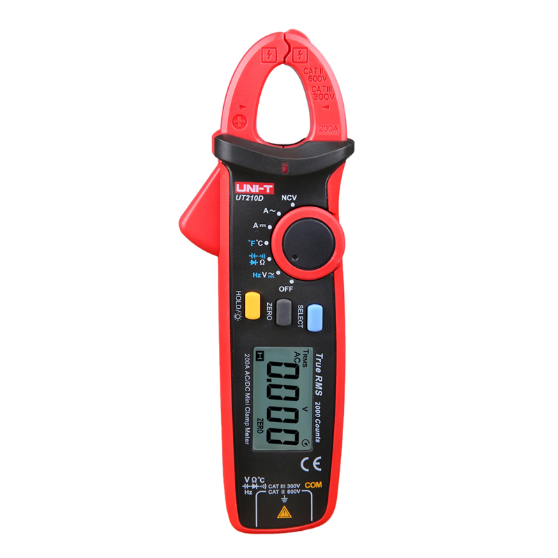 UNI-TUT210DDigitalClampMeterTemperatureMeasurementAutoRangeCapacitanceMultimeterACDCCur-1404793-8