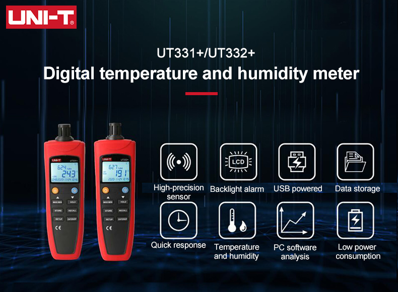 UNI-TUT331UT332DigitalThermometerHygrometerTemperatureHumidityMeasuringInstrumentsForFoodHighPrecisi-1983053-1