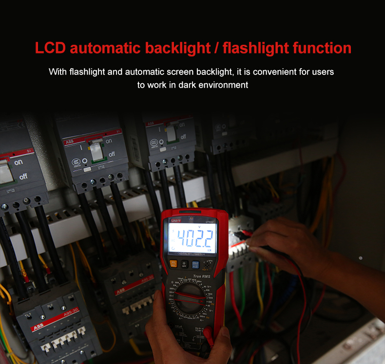 UNI-TUT89XUT89XDProfessionalDigitalMultimeterTrueRMSNCV20ACurrentACDCVoltmeterCapacitanceResistanceT-1983054-12