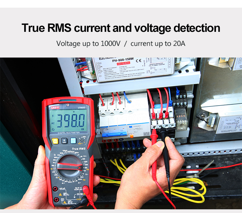 UNI-TUT89XUT89XDProfessionalDigitalMultimeterTrueRMSNCV20ACurrentACDCVoltmeterCapacitanceResistanceT-1983054-6