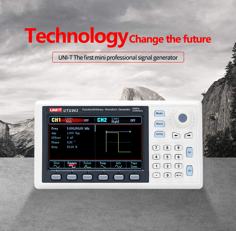 UNI-TUTG932EUTG962EFunctionArbitraryWaveformGeneratorSignalSourceDualChannel200MSs14bitsFrequencyMet-1708357-3