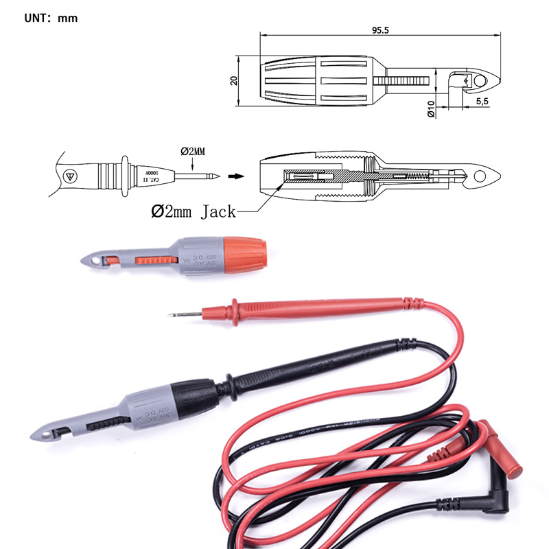 UniversalMultimeterPiercingNeedleNon-DestructiveWireProbeforElectricalandAutoRepairHighAccuracyEasyt-2014904-6