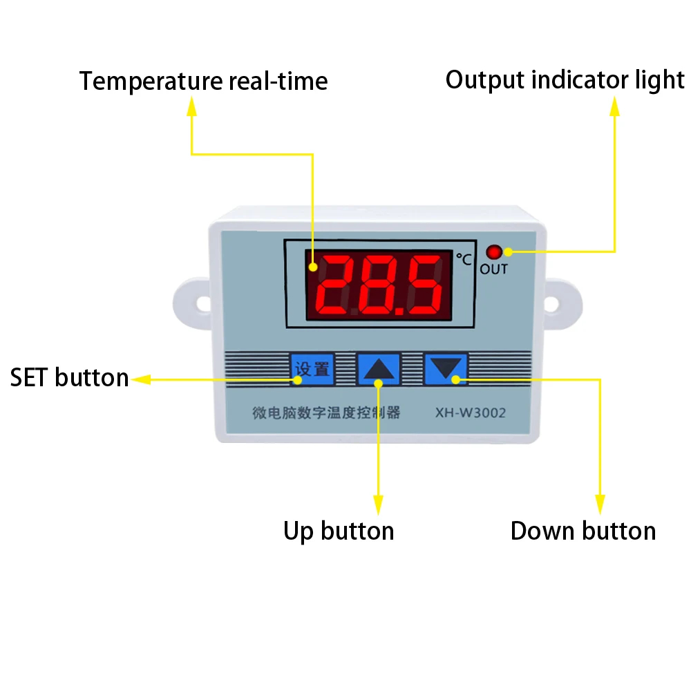 W3002DigitalLEDTemperatureControllerwith12V24V220V110VOptionsDualRefrigerationandHeatingControlAdjus-2011807-5