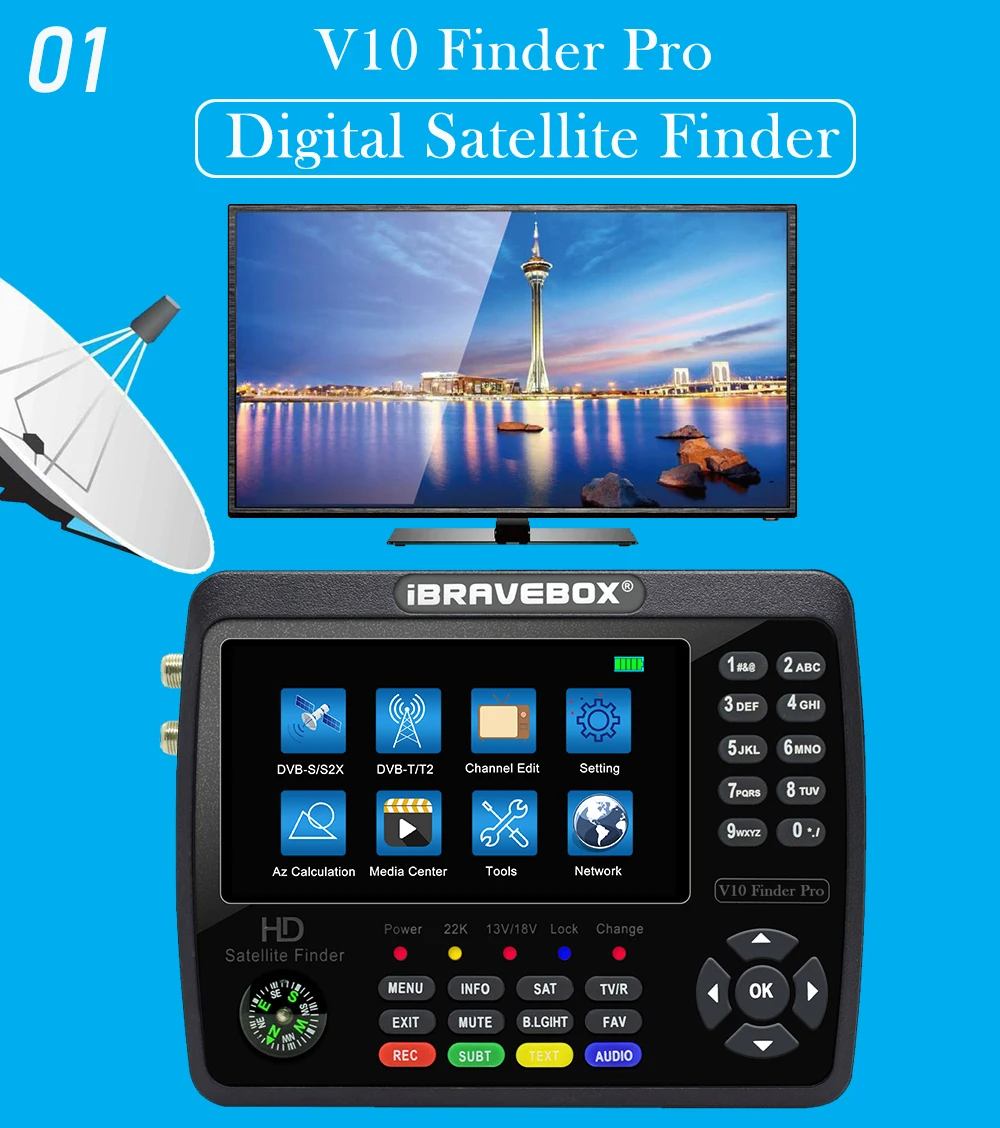 iBRAVEBOXV10FinderProH265DVB-S2T2AdvancedFinderwithHigh-PerformanceFlashMemoryandLNBTunerInput-1994487-2